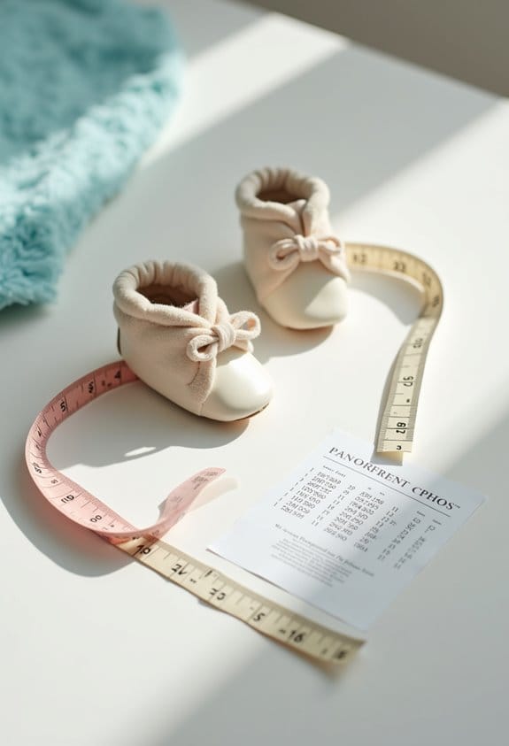 measuring baby feet accurately