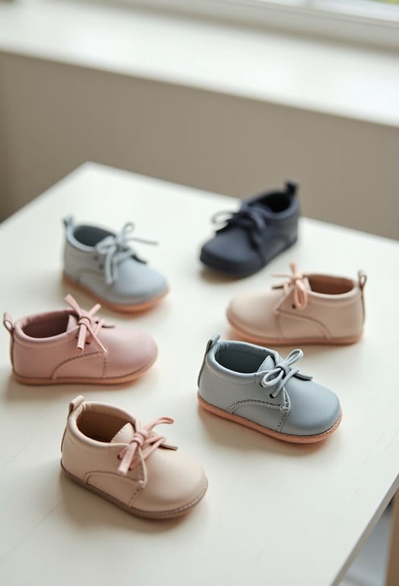 neutral color baby shoes