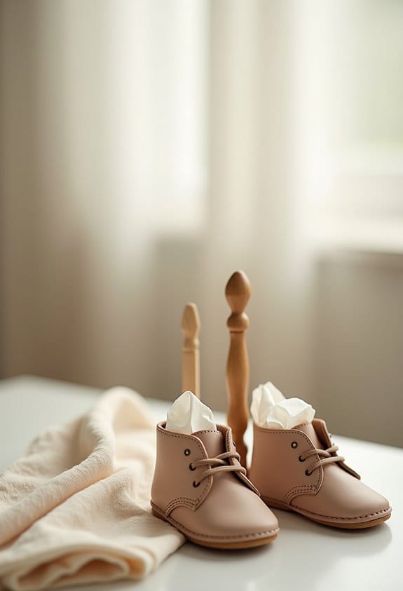 proper baby shoe drying